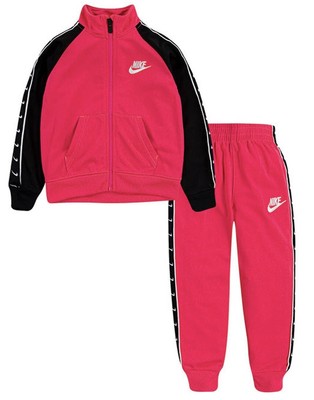 girls pink nike tracksuit