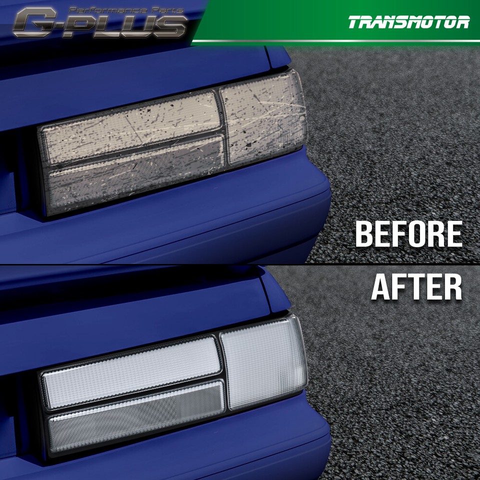 Fit For 87-93 Ford Mustang Fox Body LX Style Smoke Tail Light Lens Left ...