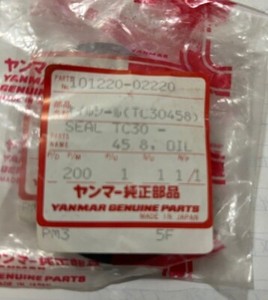 Yanmar Oil Seal , TC30, #101220-02220/AKA 22421-304508, OEM, NEW, In Stock (2in)