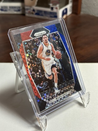 KLAY THOMPSON 2017-18 PANINI PRIZM RWB CHECKERBOARD #42 SP WARRIORS - Picture 2 of 3