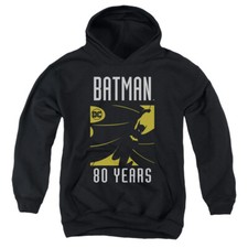Batman Kids Hoodie 80 Years Silhouette Black Hoody