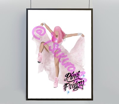 Nicki Minaj Pink Friday Kunstdruck Poster Wandbild Pink Print Super Freaky Girl