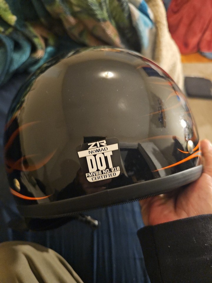 Z1R Nomad Hellfire Motorcycle Helmet Black/Red XL ZRP2M eBay