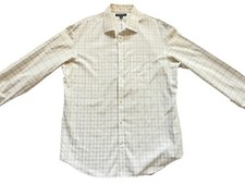 Men Banana Republic Classic Fit Plaid Dress Shirt Button Up Non Iron Large L 16