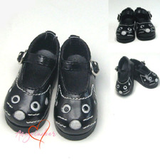 1/6yosd 1/4MSD 1/3SD BJD Shoes BJD Round-toe Flat Shoes Buckle Black Cat AOD DZ