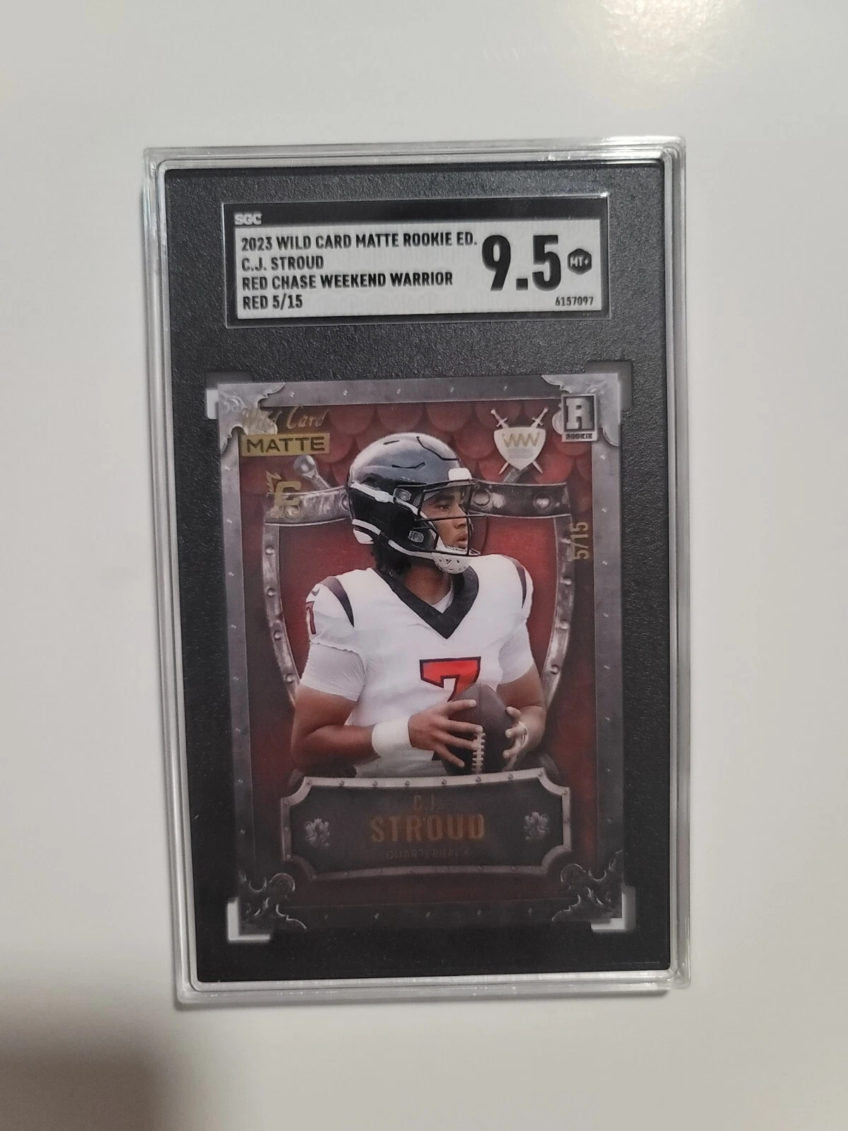 CJ Stroud Wild Card Matte Red Premium Edition Weekend Warrior Autographs #WWA Blue