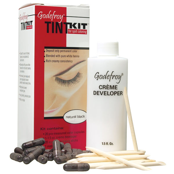 Godefroy Eyebrow Tint Kit Natural Black 20 Applications eBay