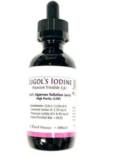 2 oz Lugol's Iodine 2% BAUSCH SCIENTIFIC™ Glass Bottle High Potency WHO Listed