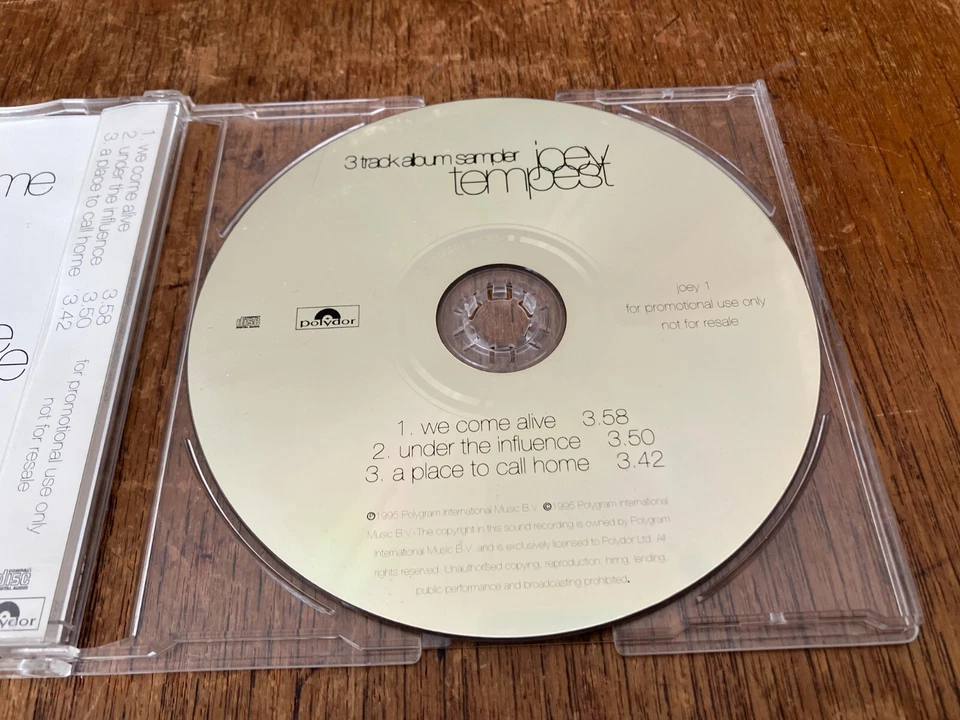 JOEY TEMPEST We Come Alive 3-Track PROMO CD-Single SAMPLER 1995 RARE EUROPE - Image 3 of 4