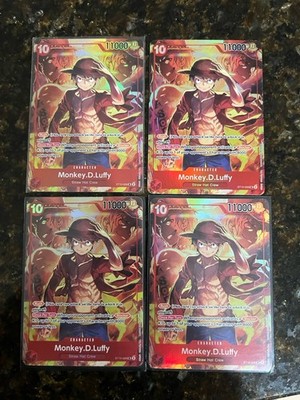 4x Monkey.D.Luffy ST10-006 SR Treasure Booster Set Promo One Piece TCG English