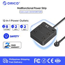ORICO 5/10 Ft Surge Protector Power Strip 8 Widely Outlets with 2 USB Ports 2
