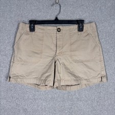 Y2K Vintage Old Navy Utility Chino Shorts 8 Khaki Tan Cotton GORP 00s Grunge