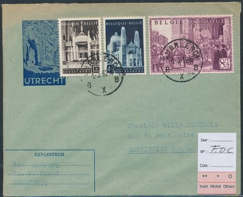 LS84504 Belgium 1952 Koekelberg basilica FDC used