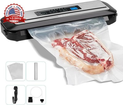 Automatic Food Sealer Machine Heavy-Duty Vacuum Sealer 80kPa Dry Moist Seal for