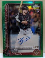 2025 Topps Chrome Update Series AC-TT Tim Tawa Rookie Auto Green Refractor /99