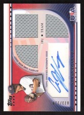 2010 TOPPS USA AJ VANEGAS USAAR-AV TRIPLE JERSEY AUTOGRAPHS 73/219 USA