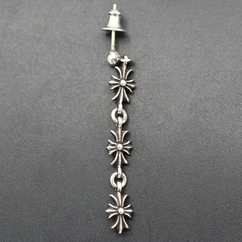 Chrome Hearts Tiny Plus Stud 3 Drop Earrings 2.79g - image 2