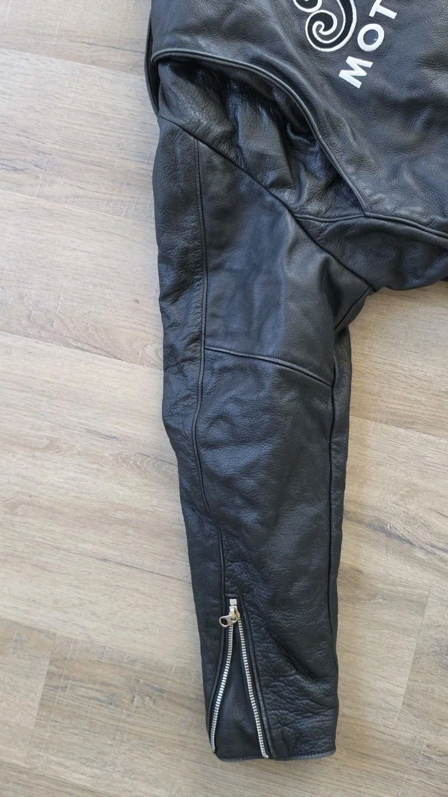 Vintage Indian Motorcycle Leather Jacket Mens L Black Side Lace CA31466 Canada - product detail image 16