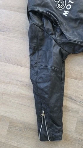 Vintage Indian Motorcycle Leather Jacket Mens L Black Side Lace CA31466 Canada image 16