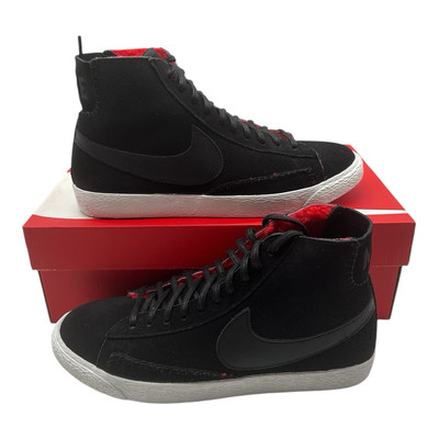 Nike Blazer Mid Premium Shoes Womens Sz 9 Black Red White Sneakers 403729-007