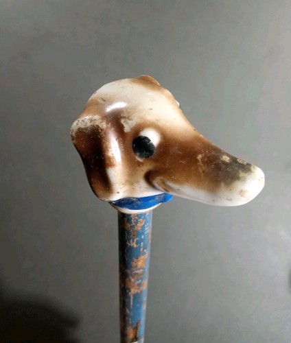1933 WORLDS FAIR C.O.P. Dog Head Cane Hall of Science Souvenir 34” VTG Chicago