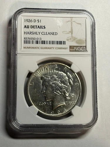 1926-D Peace Dollar NGC AU Details Better Date
