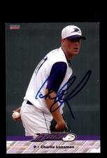 Signed Baseball Card Auto Charlie Leesman 2010 Choice Winston-Salem Dash