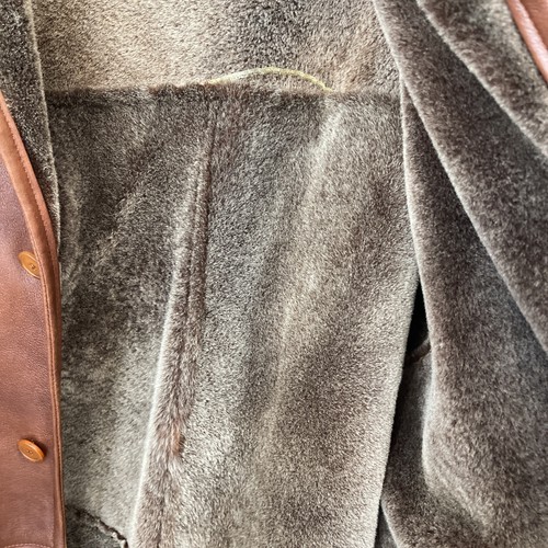 Rostfarben rotbraun Herren Nappa Lamm Leder Lammfell Jacke S Neu mit Etikett $ 1495 - Bild 10 von 16