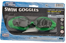 Learn to Swim Goggles Scuba Snorkelling CHILD Green Frame Smoke Lens ARW1198 NEW