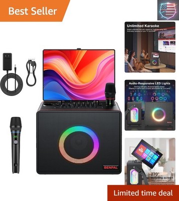 Smart Karaoke Machine with Lyrics Display, Built-in 14.0'' Touch Screen, with ...