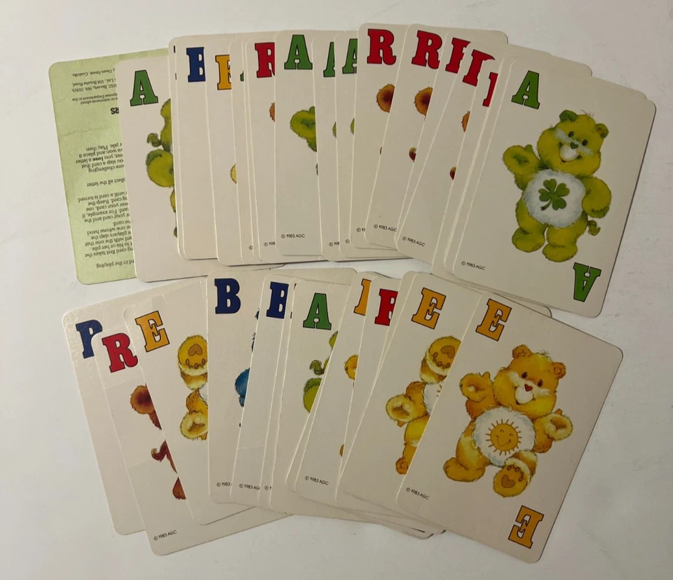 Vintage Care Bears Jogo de Cartas por Parker Brothers - Edição 1983 - Completo!  Idade 4+ - Imagem 4 de 4