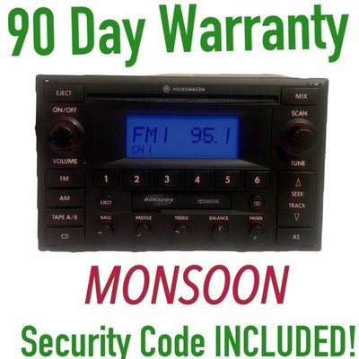 Volkswagen Premium 6 OEM Monsoon Radio CD Cassette Stereo 3B7 035 180 G