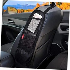 Car Seat Side Organizer, Auto Seat Storage Hanging Bag, Phones, Drink, Black