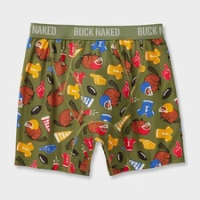 Men's Buck Naked Pattern Boxer Briefs