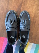 Dr. Martens Black Leather Adrian Loafer Size 37 / Women  s 6 fits like 6.5 