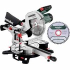 Metabo Set KGS 254 M + Zusatzsägeblatt, Kappsäge mit Zugfunktion
