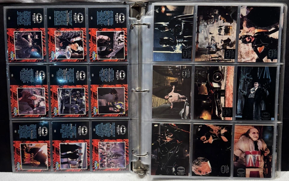Juego completo de 100 cartas Topps de la película Batman Returns con 1 tarjeta promocional Foto 4 de 4