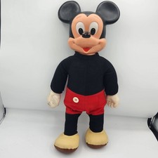 Vintage 1970s Marching Mickey Mouse Plush Doll Hasbro Walt Disney