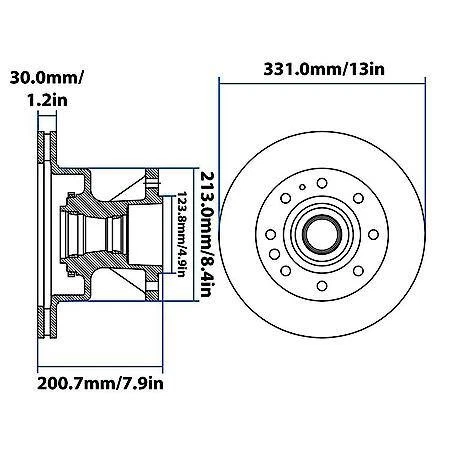 Rotor de freno premium Carquest Wearever YH145071 (95-07 Ford E-Series) Foto 3 de 3