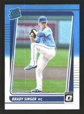 2021 Donruss Optic #51 Brady Singer Carolina Blue & White