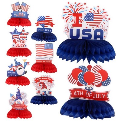 Creative Independence Day Honeycomb Party Decor Assorted Color Paper Ornament