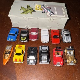 Vintage Micro Machines Travel City Body Shop W/ 14 Vehicles Cars Boat Jets 1980s