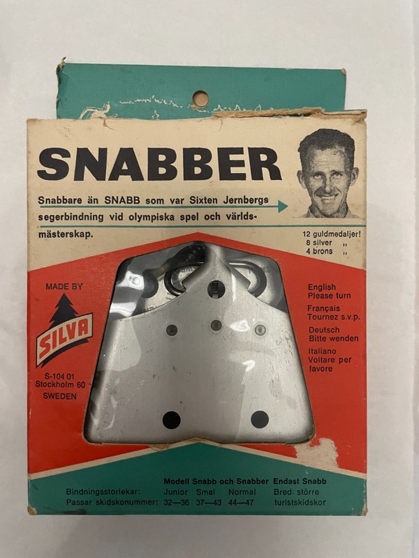 Vintage Swedish Snabber Cross Country Ski Bindings Size Small