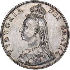 1887 Florin - Victoria British Silver Coin - Very Nice