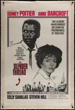 THE SLENDER THREAD (1965) Original Movie Poster - Linen-Backed - Sidney Poitier