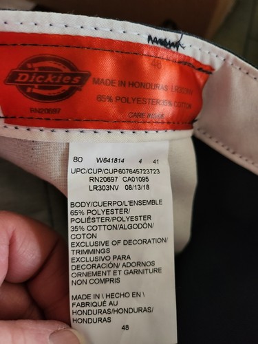 Men's Dickies Navy Work Shorts 48" X 7" LR303NV New with Tags - Picture 10 of 10