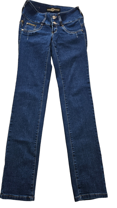 Jackie Guerrido Blue Five Pockets Slim Fit Skinny Women's Jeans Size 5/6