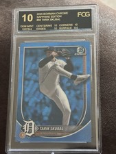 Bowman Chrome Sapphire Tarik Skubal #95 FCG 10 Detroit Tigers Baseball