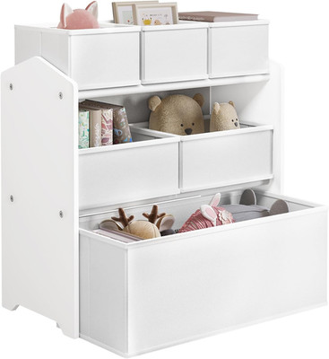 3 Ebenen Kinder Spielzeug Aufbewahrung mit 6 herausnehmbaren Boxen Kinder Organizer