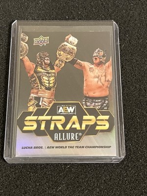 Lucha Bros 2024 Upper Deck Allure AEW Straps Black Rainbow Penta Rey Fenix #S-21